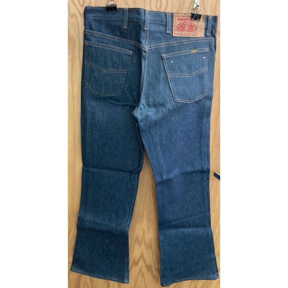 Sears Genuine Roebucks Raw Denim Jeans Made in USA 34x31 New Old Stock 49101 VTG - Picture 6 of 8